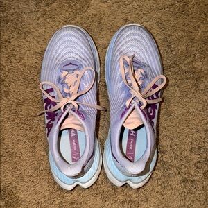 Hoka Light Purple and Pink Athletic Shoes